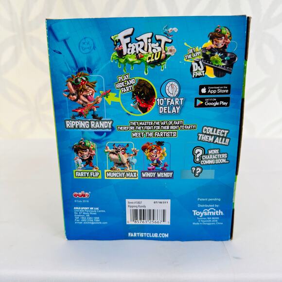 5 for $25| Fartist Club Ripping Randy 10 Different Fart Noises Blue Bandanna - Picture 6 of 8